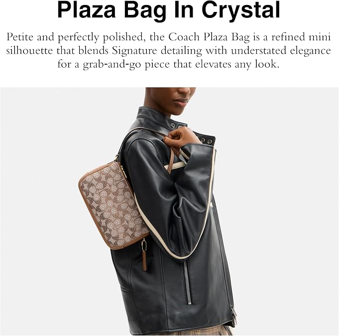 Coach Women's Natural Grain Leather Plaza Bag