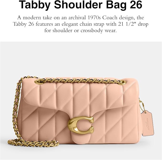 COACH QUILTED TABBY 26 - CREAM